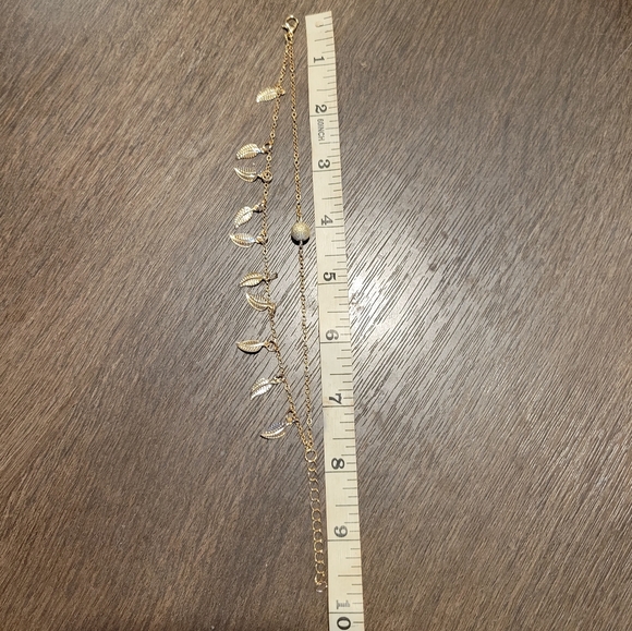 14K Leaf Gold Plated Anklet NEW - Picture 6 of 8